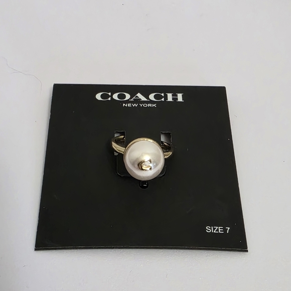 Coach Women's Gold and Silver Ring - Picture 1 of 6